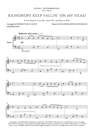 Raindrops Keep Fallin' On My Head (arr. Danilo "Daca" Alves)