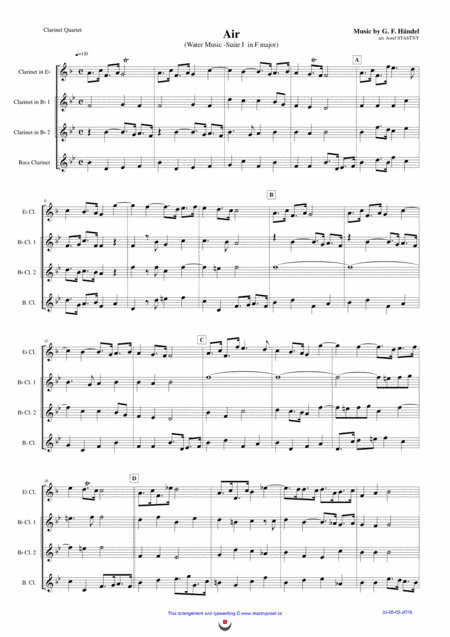 Air (Water Music) (arr. Josef STASTNY)