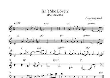 Isn't She Lovely (arr. João da Paz)