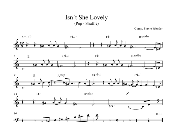 Isn't She Lovely (arr. João da Paz)
