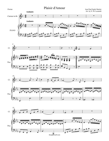Plaisir d'Amour (arr. Nick Lacanski)