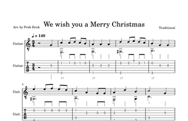 We wish you a Merry Christmas (arr. Profe Erick)