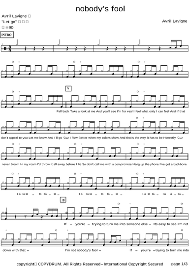 Nobody's Fool (arr. COPYDRUM)
