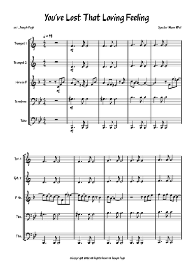 You've Lost That Lovin' Feelin' (arr. Joseph Pugh)