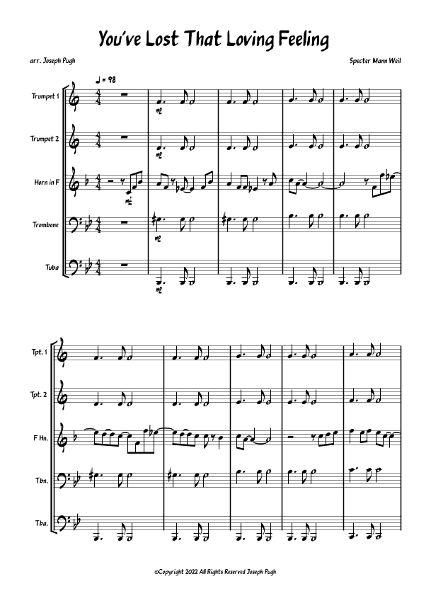 You've Lost That Lovin' Feelin' (arr. Joseph Pugh)