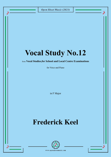 Keel-Vocal Study No.12,in F Major (arr. OSM Press)