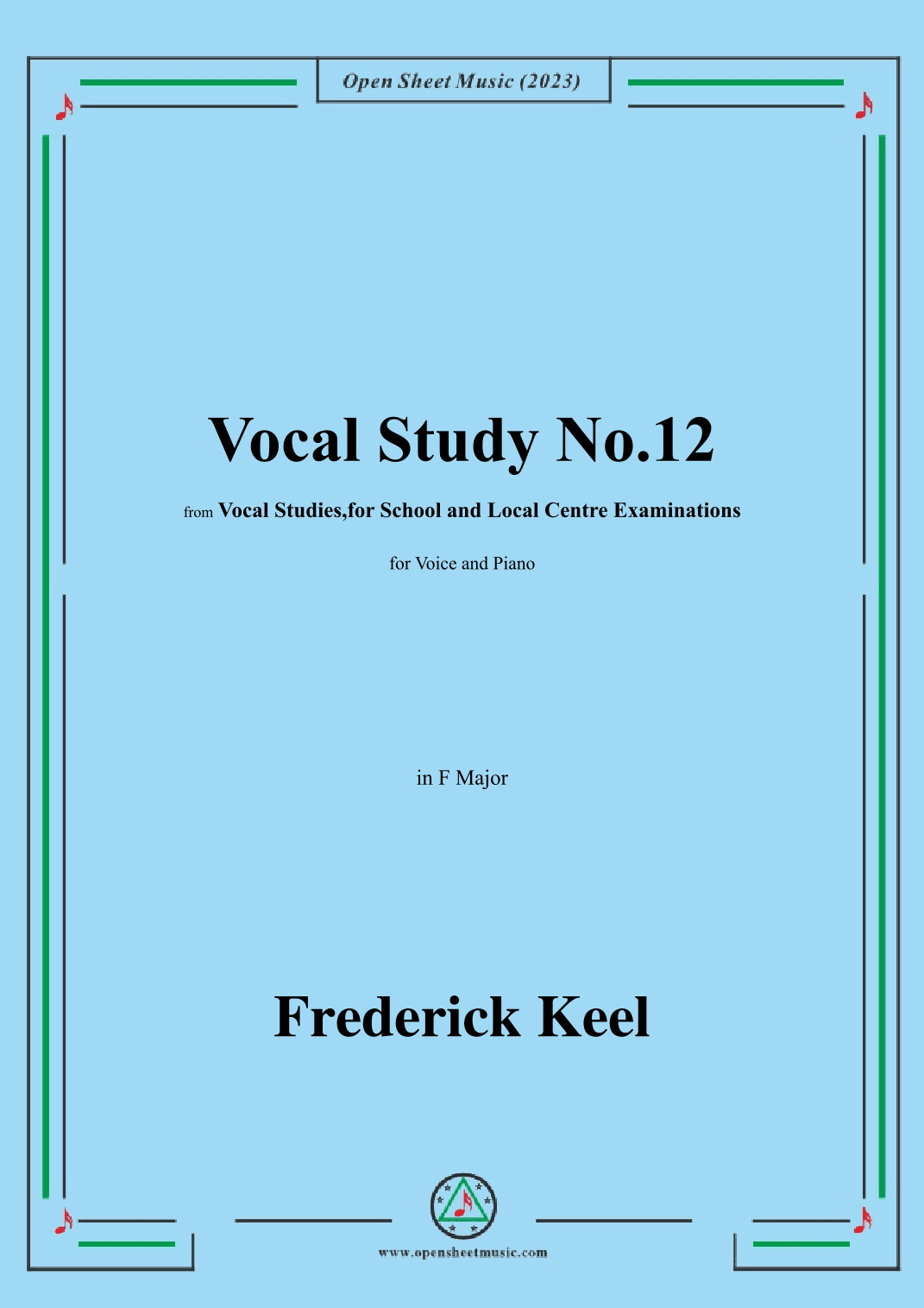 Keel-Vocal Study No.12,in F Major (arr. OSM Press)