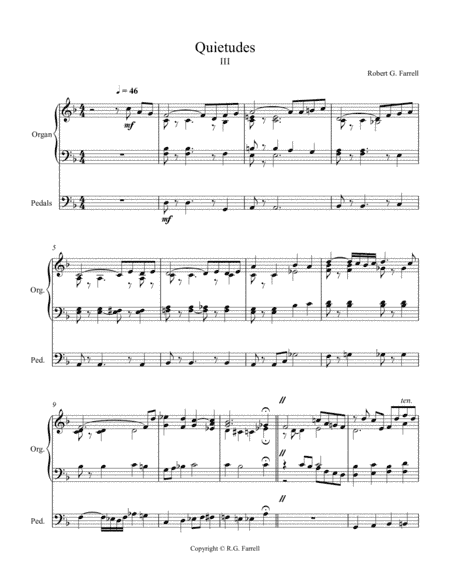 Quietude #3 for organ
