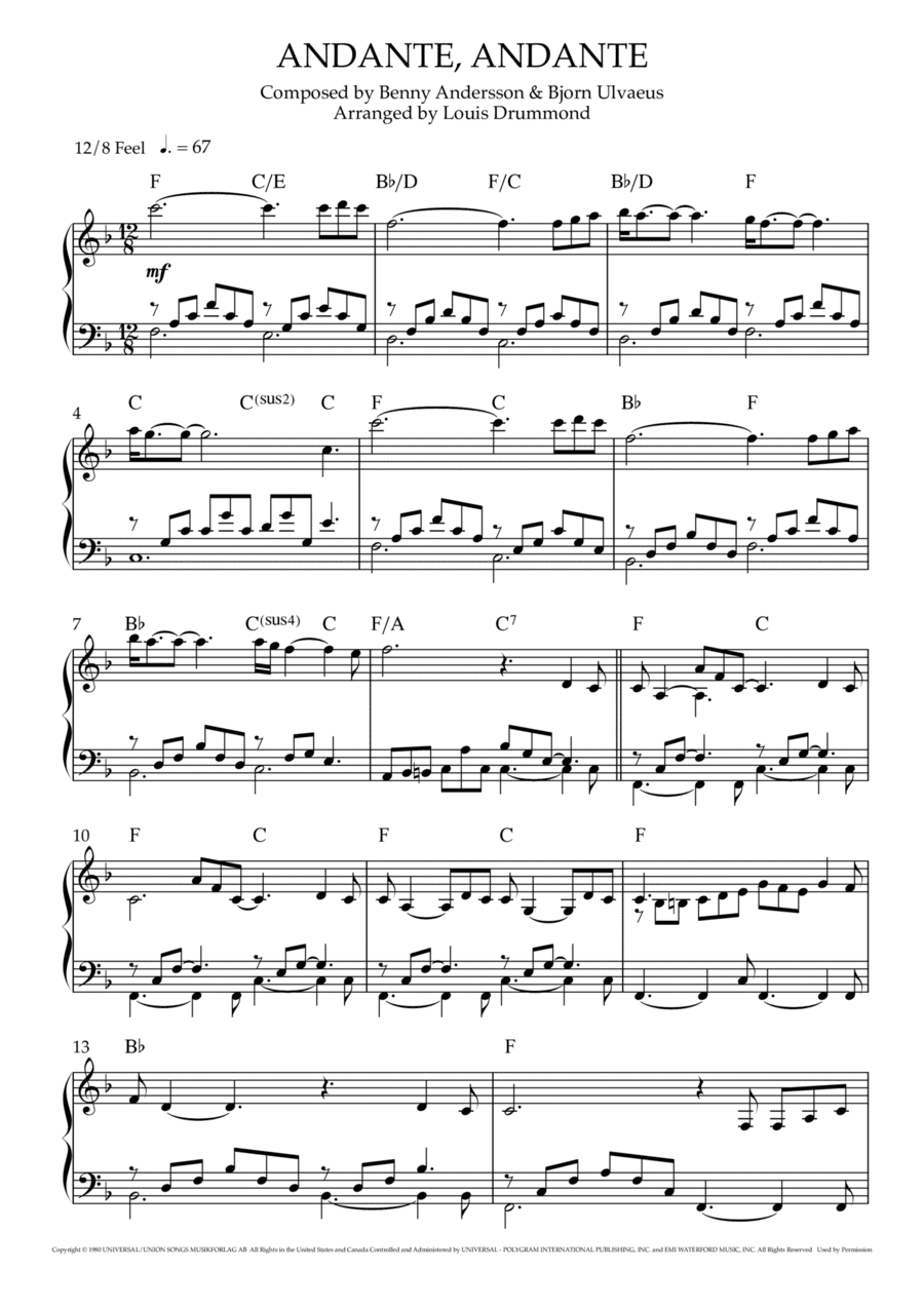 Andante, Andante (arr. Louis Drummond)