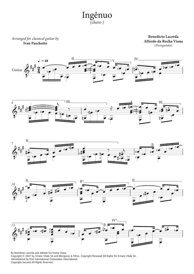 Ingenuo (arr. Ivan Paschoito)