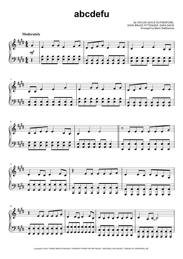 Abcdefu (arr. Mario Stallbaumer)