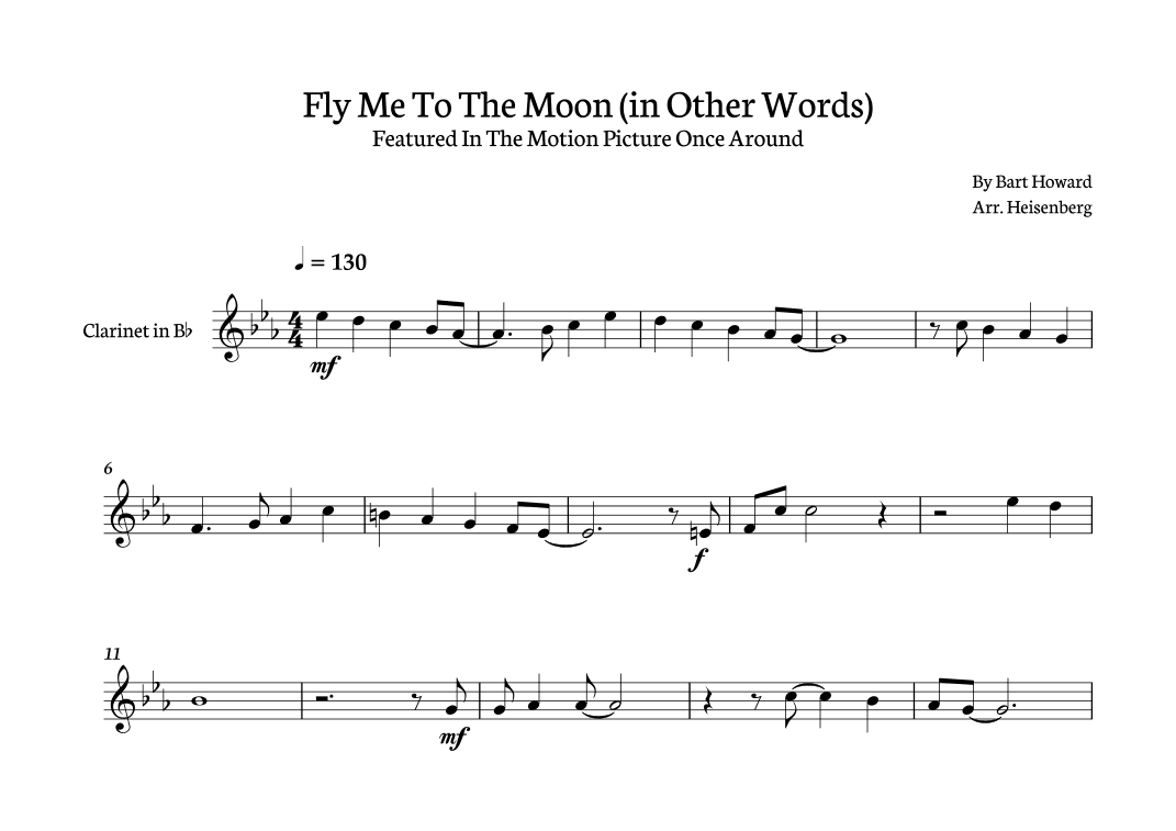 Fly Me To The Moon (in Other Words) (arr. Heisenberg)