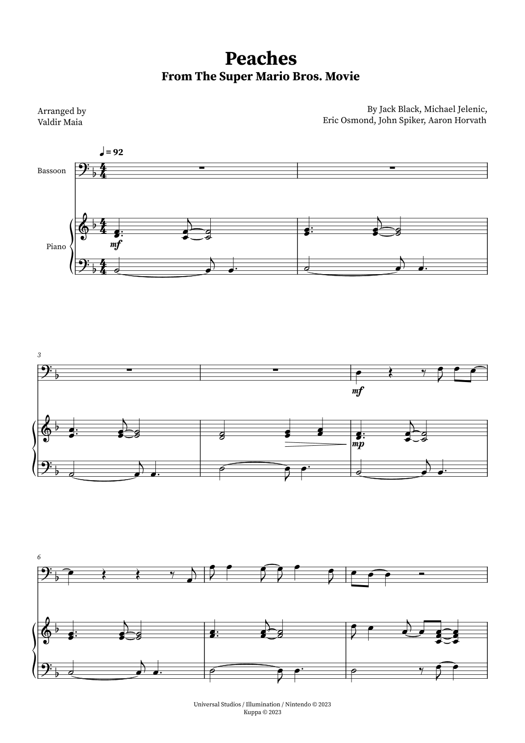 Peaches (arr. Valdir Maia)