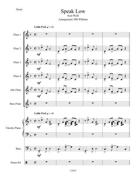 Speak Low (arr. DB Williams)