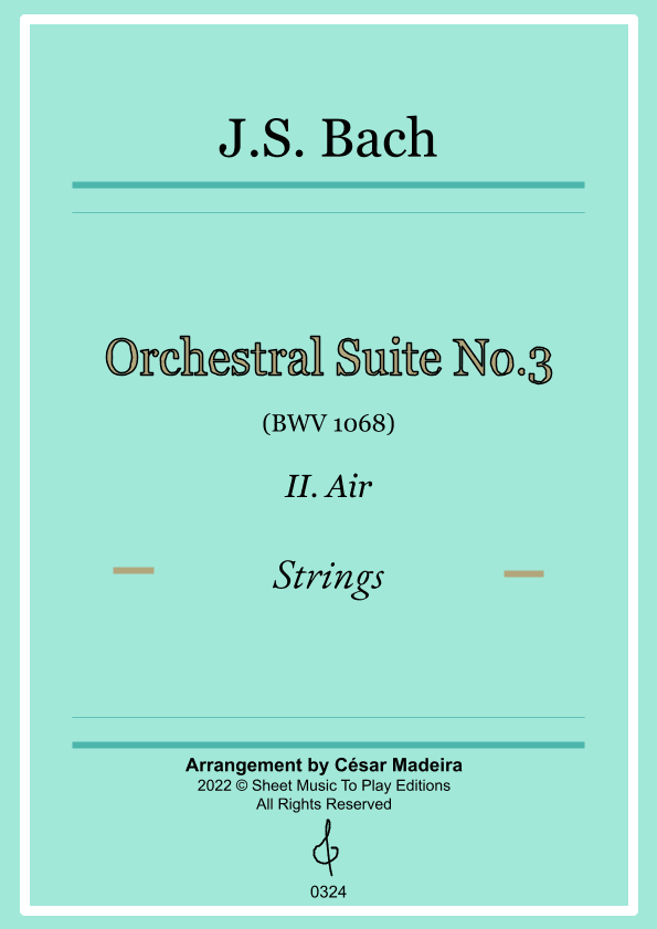Air on G String - String Orchestra (Full Score and Parts) (arr. César Madeira)