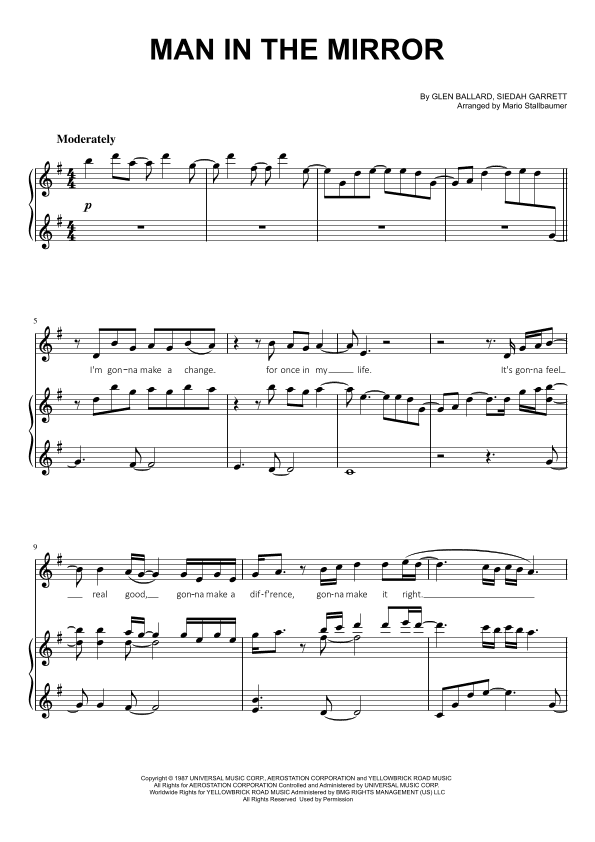 Man In The Mirror (arr. Mario Stallbaumer)