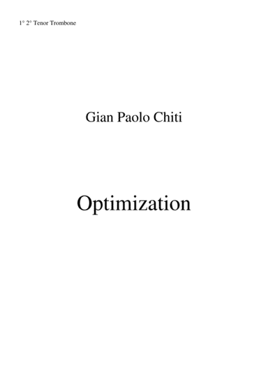 Gian Paolo Chiti: Optimisation for intermediate concert band-1st and 2nd tenor trombone part