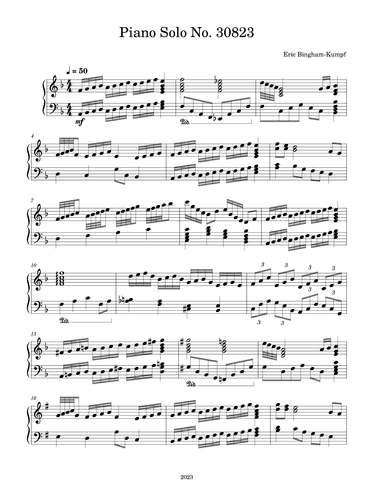 Piano Solo No.  30823