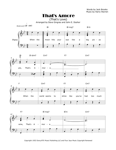 That's Amore (that's Love) (arr. Dave Gingras and John E. Dosher)