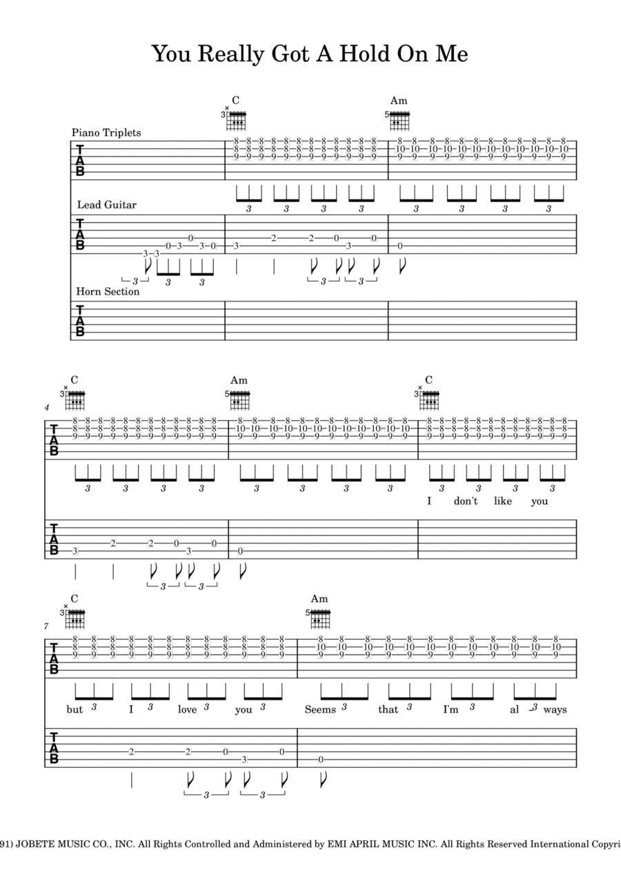 You've Really Got A Hold On Me (arr. The Smelly Tele)