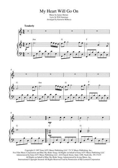 My Heart Will Go On (Love Theme from Titanic) (arr. Kaiserin Rebecca)