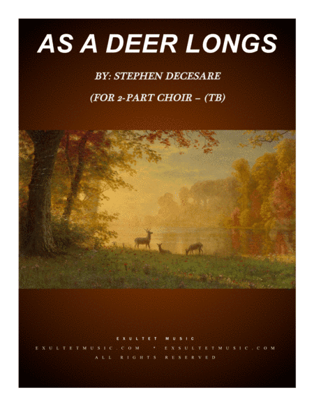 As A Deer Longs (for 2-part choir - (TB)