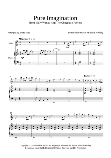 Pure Imagination (arr. André Nusa)