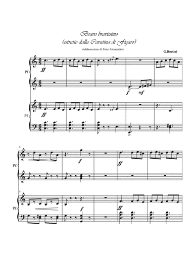 Bravo bravissimo. Piano 4 hands (arr. Ester Alessandrini)