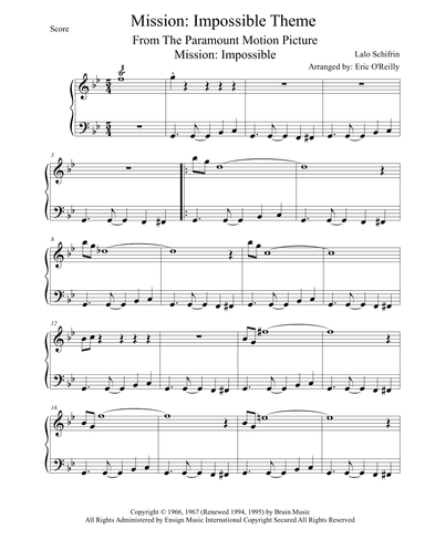 Mission: Impossible Theme (arr. Eric O'Reilly)