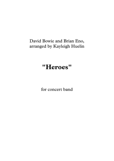 Heroes (arr. Kayleigh Huelin)