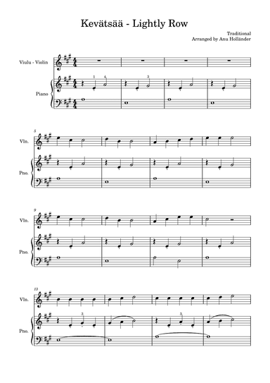 Soittosalkku: Kevätsää - Lightly Row (arr. Anu Holländer)