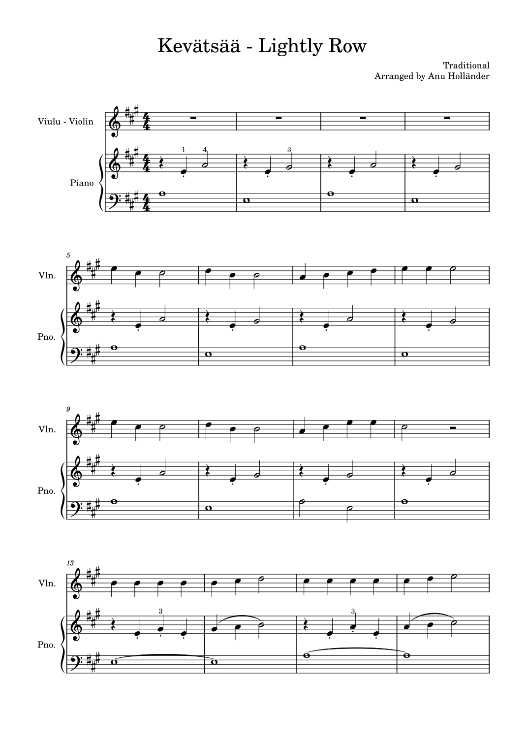 Soittosalkku: Kevätsää - Lightly Row (arr. Anu Holländer)