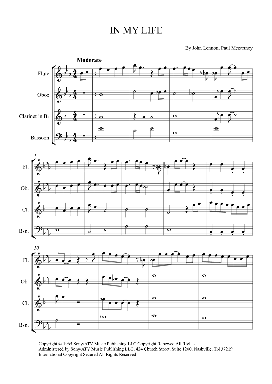 In My Life (arr. Alex Nunes Rodrigues)
