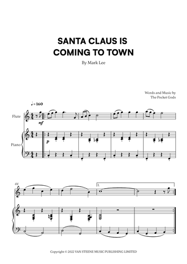 Santa Claus Is Coming To Town (arr. Cadenza Editions)