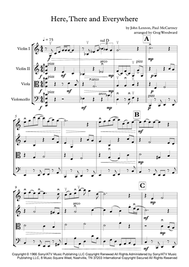 Here, There And Everywhere (arr. Greg Woodward)