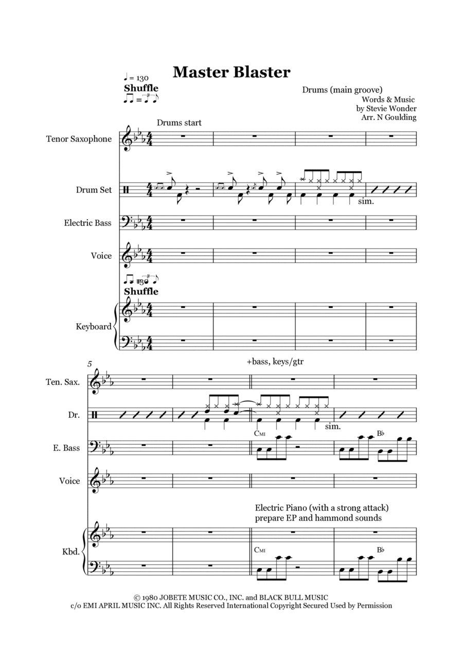 Master Blaster (arr. Nicholas Goulding)