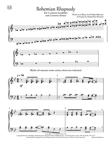 Bohemian Rhapsody - Score Only (arr. Samantha Strasser)