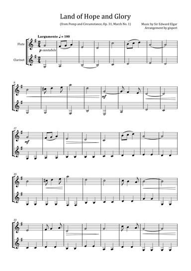 Land of Hope and Glory (from Pomp and Circumstance, Op. 31, March No. 1) (arr. Gispert)