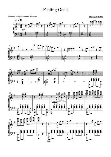 Feeling Good (arr. Vanessa Moraes)