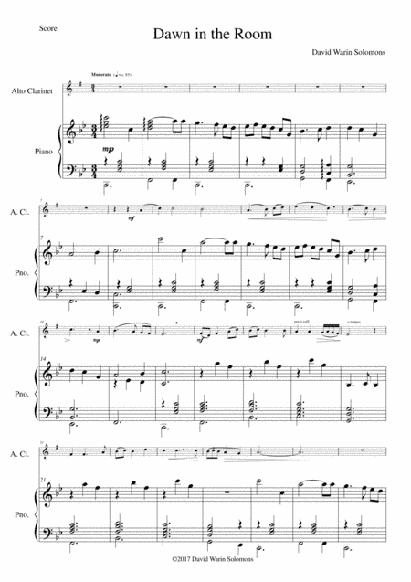Dawn in the Room for alto clarinet and piano