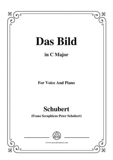 Schubert-Das Bild,in C Major,Op.165 No.3,for Voice and Piano (arr. MSM)