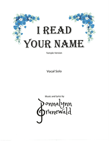 I Read Your Name