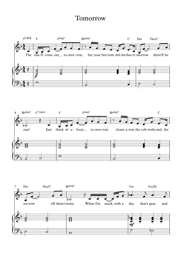 Tomorrow (arr. coslu)
