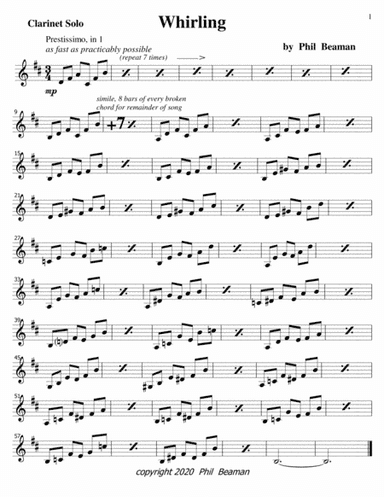 Whirling-clarinet solo