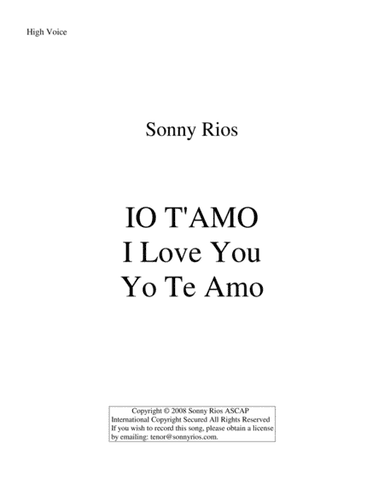 IO T'AMO