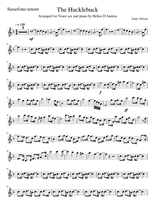 The Hucklebuck      -  Instrumental Version (arr. Helios D'Andrea)