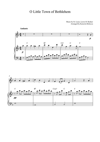 O Little Town of Bethlehem (arr. Kaiserin Rebecca)