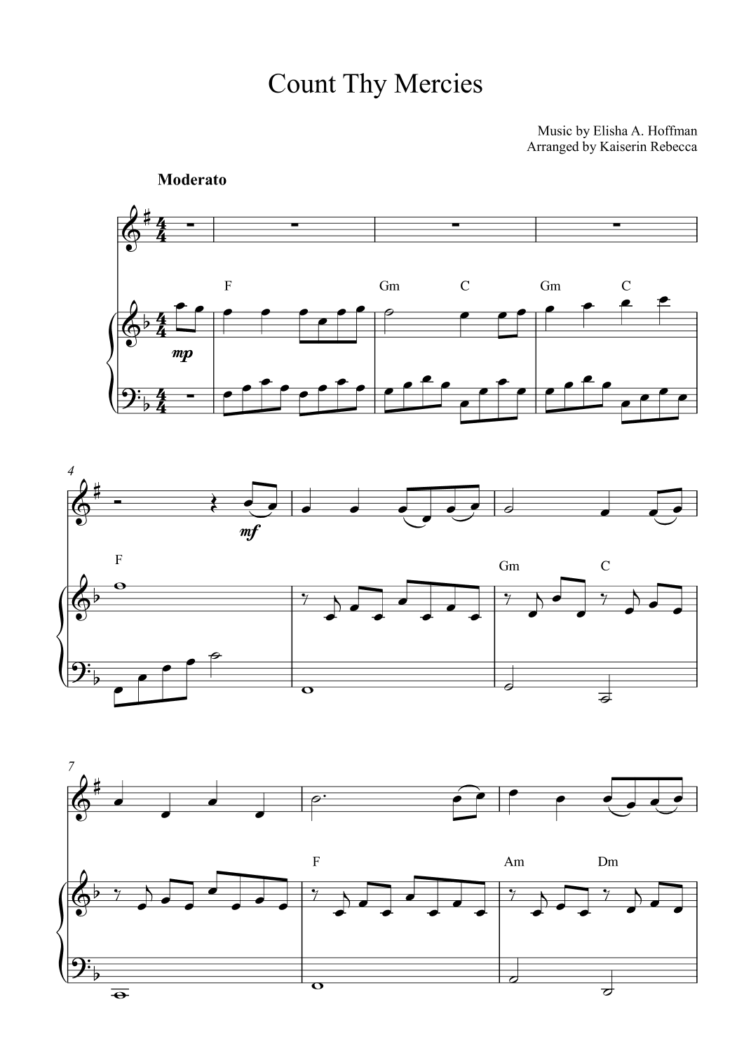 Count Thy Mercies (arr. Kaiserin Rebecca)