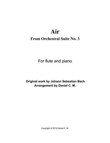 Air for flute and piano (simplified) (arr. Daniel C. M.)