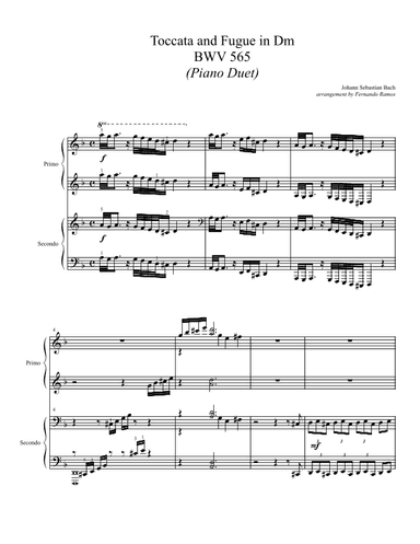 Toccata and Fugue in D Minor, BWV 565 (arr. Fernando Ramos)